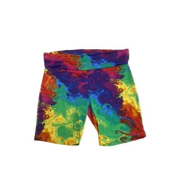 Oil Paint Graphic Biker Shorts - Picture 2 of 6